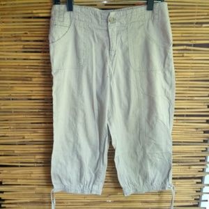 Merona 6 30 Khaki Micro Courderoy Capris Pants